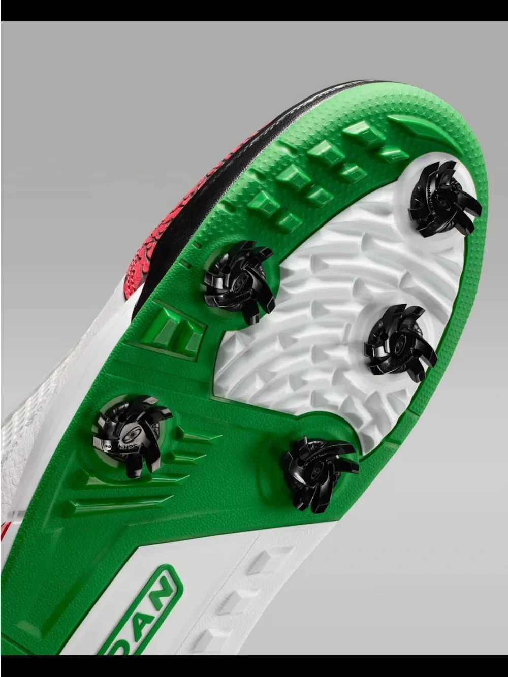 Nike Jordan Spizike G Golf Shoes White Green Grey Red HQ4395-100 Men’s Size 8.5